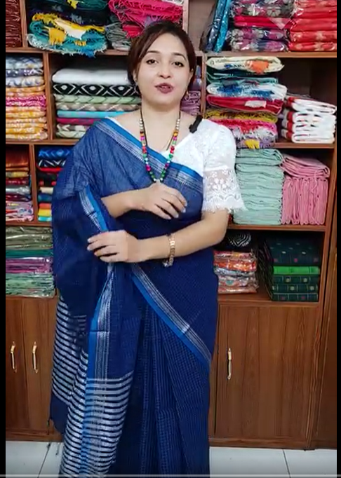 Check Cotton Saree
